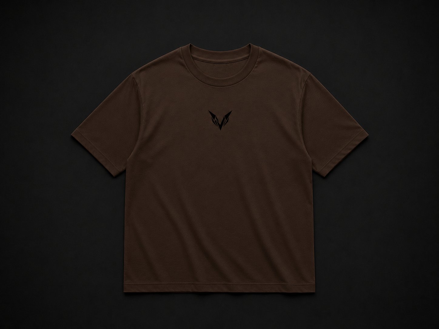 Remera marrón VORKA con logo negro